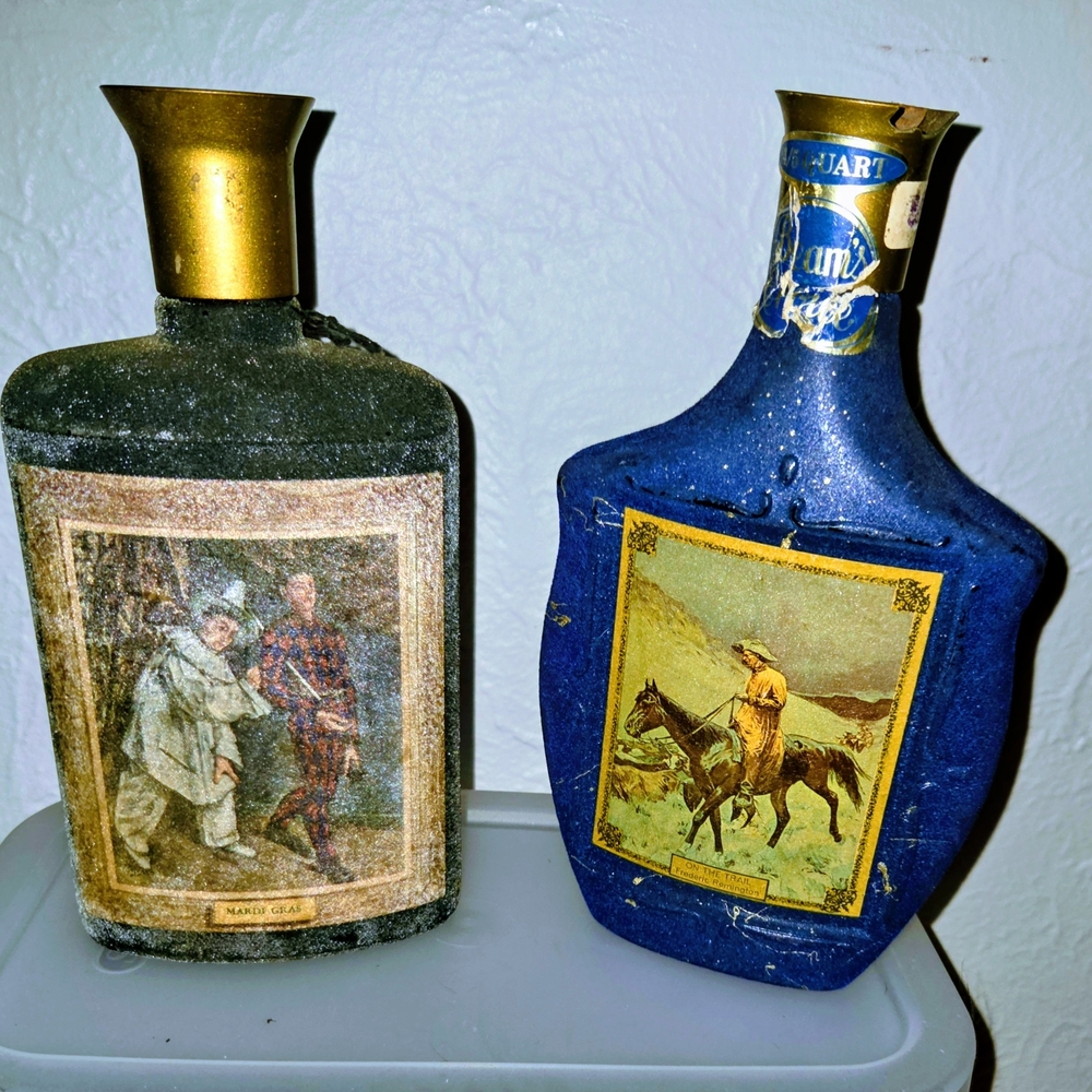 Artistic Blue and Gold Decorative Vases